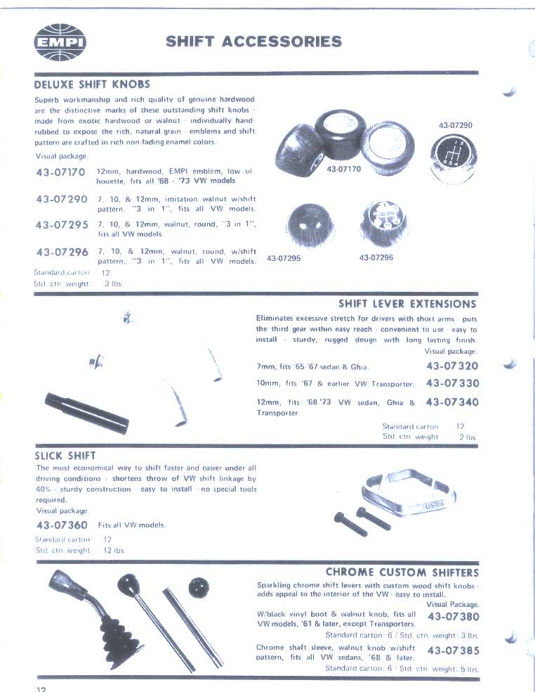 OldSpeed EMPI custom accessories Catalog 1973